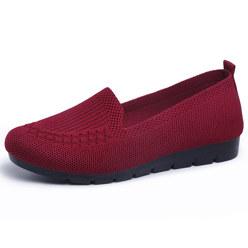Knitted Breathable Slip‑On Flat Shoes