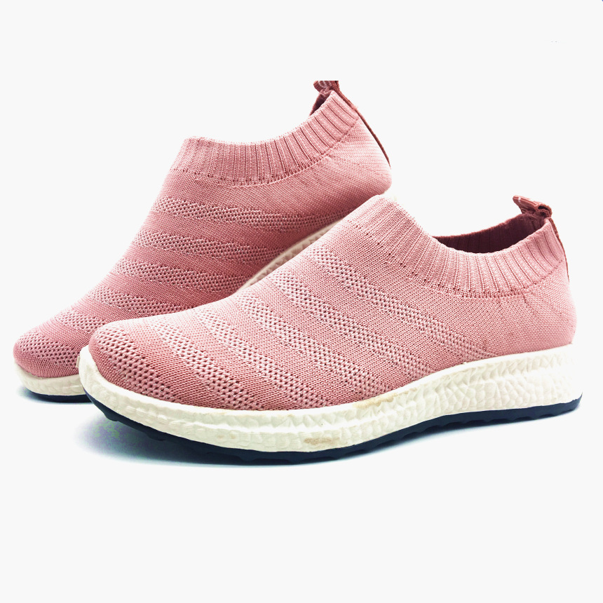 Glitter Flyknit Slip‑on Light Sneakers
