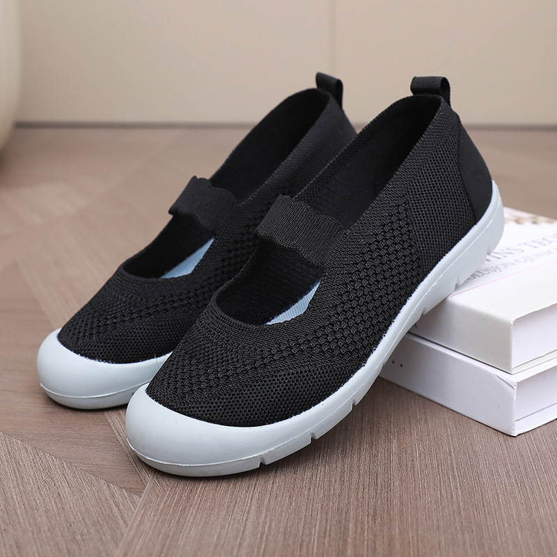 Flyknit Mesh Slip‑on Elastic Casual Shoes