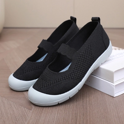 Flyknit Mesh Slip‑on Elastic Casual Shoes 01