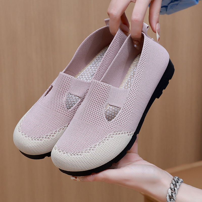 Stretchy Strap Breathable Casual Flat Shoes