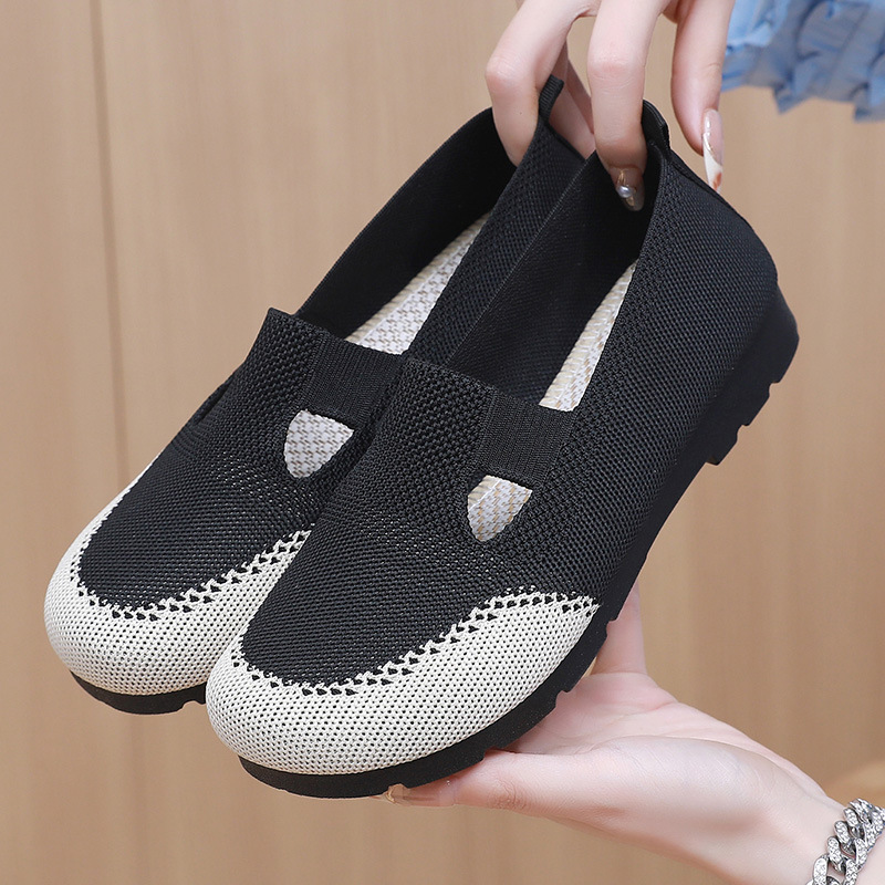 Stretchy Strap Breathable Casual Flat Shoes