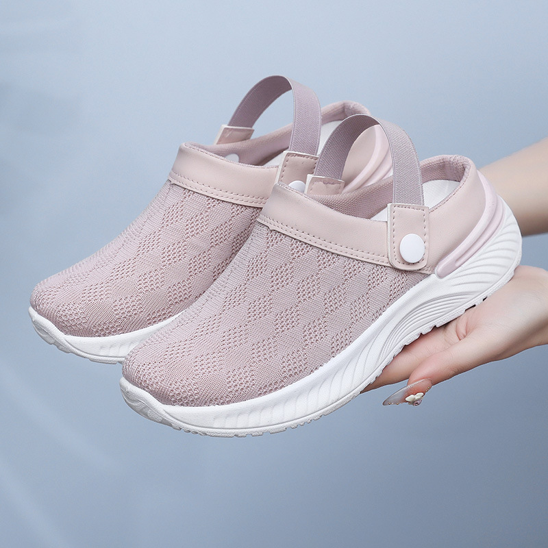 Mesh Dual‑wear Thick Sole Casual Clogs