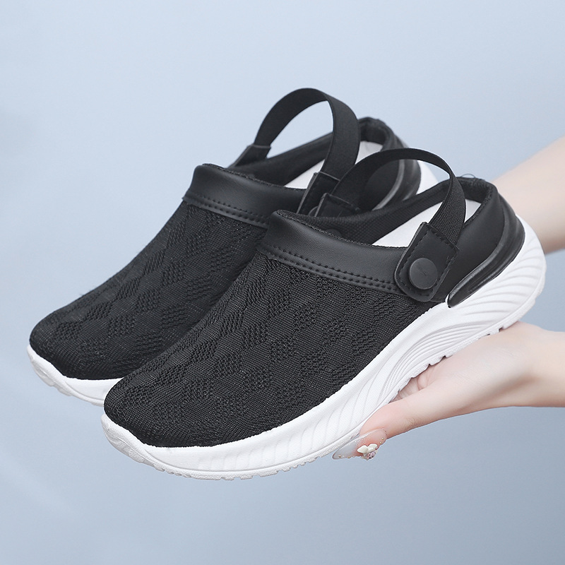 Mesh Dual‑wear Thick Sole Casual Clogs