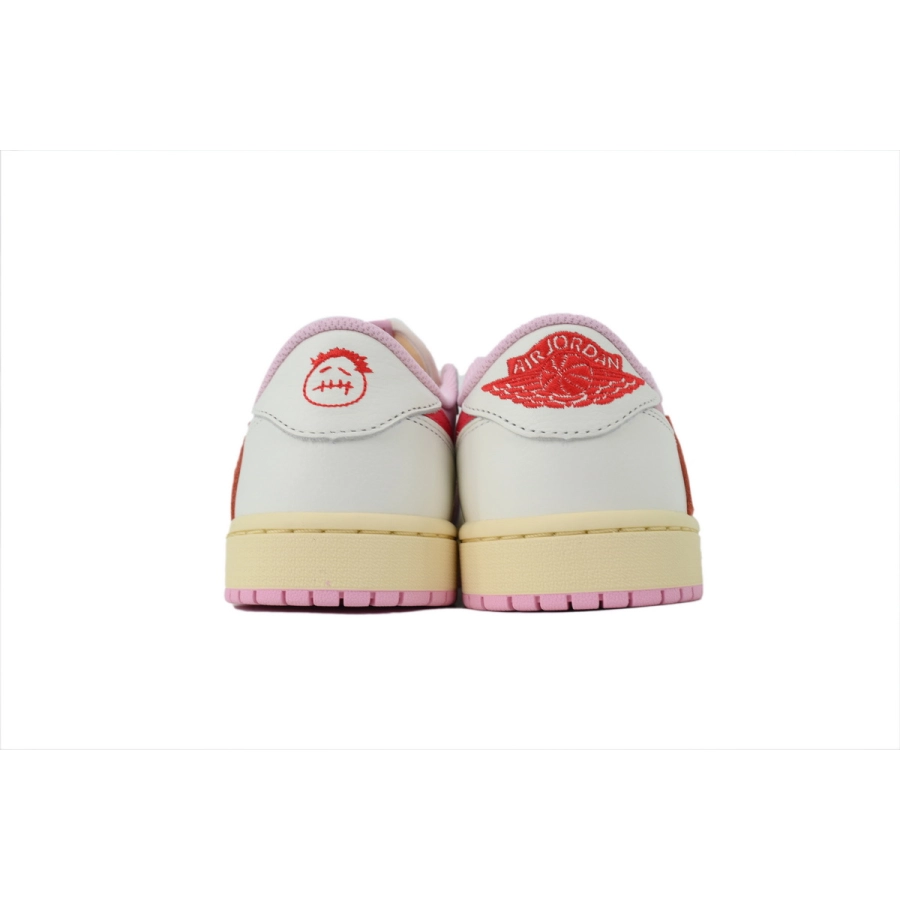 Travis Scott x Air Jordan 1 Low Red Low Hook Tropic Pink  IQ7604-101