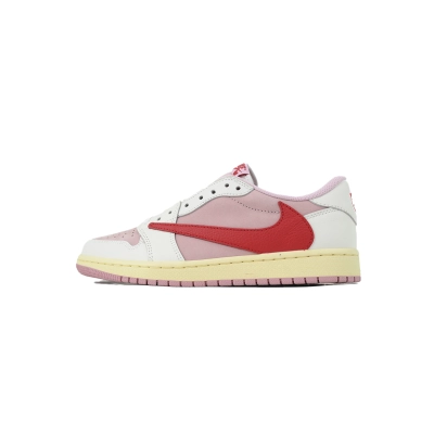 IQ7604-101 Travis Scott x Air Jordan 1 Low Red Tick 01