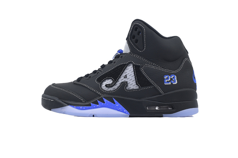  Awake NY x Air Jordan 5 Retro Black Racer Blue  DV4982-004