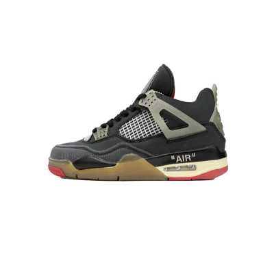 CV9388-001 OFF White x Air Jordan 4 Bred 01