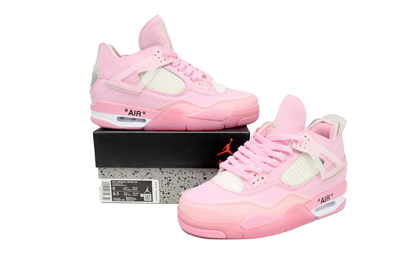 CV9388-105 OFF White x Air Jordan 4 Pink Co Branding