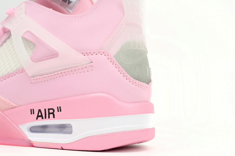 CV9388-105 OFF White x Air Jordan 4 Pink Co Branding