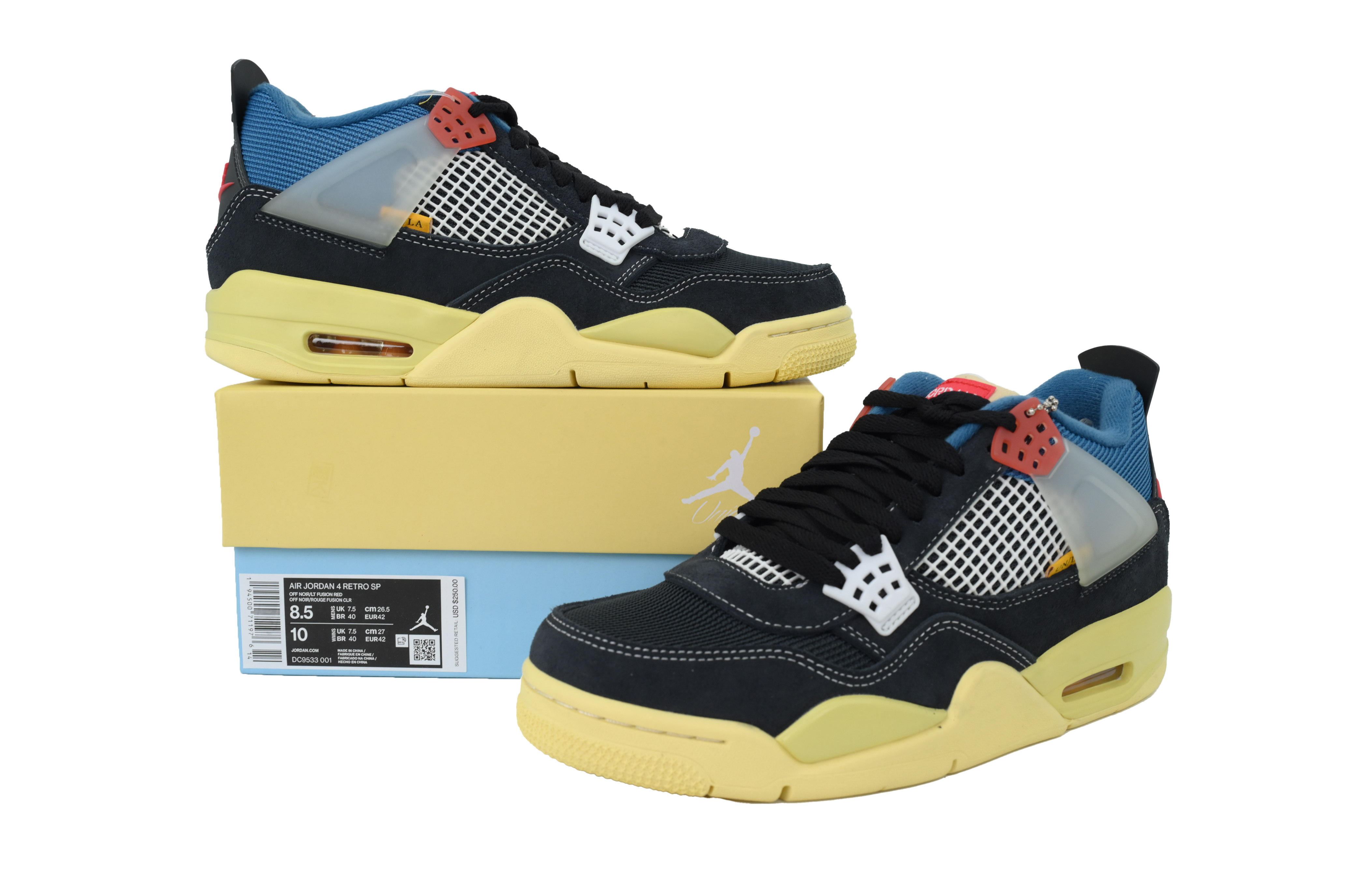 Union LA x Air Jordan 4 Retro SP Off Noir Black DC9533-001 