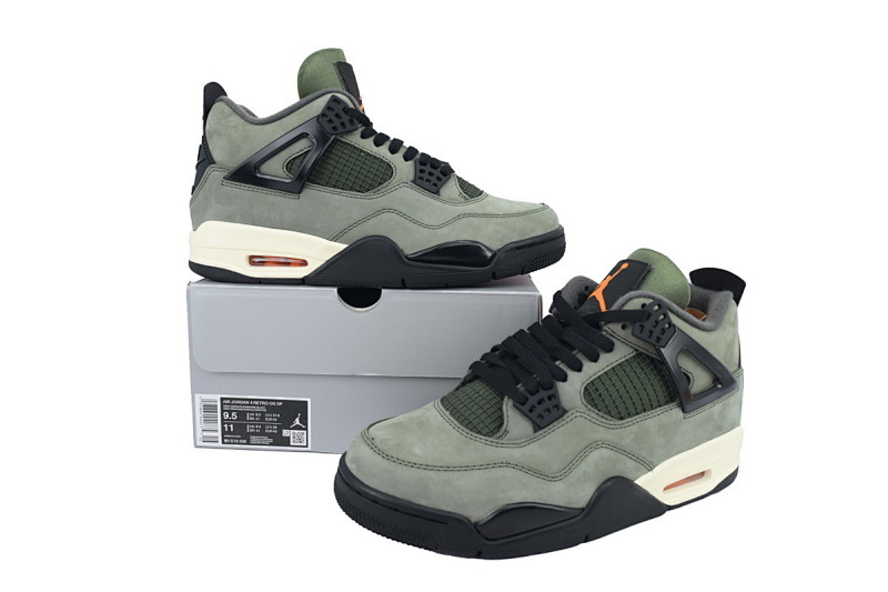 IB1519-200 Undefeated x Air Jordan 4 Retro Green Black Hook