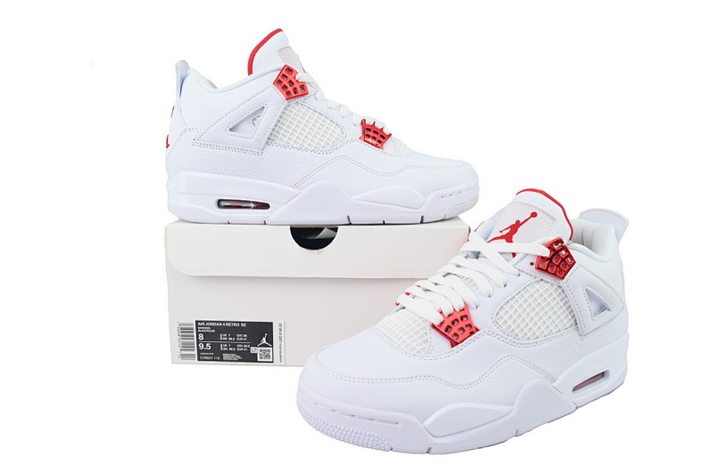 CT8527-112 Air Jordan 4 Retro Metallic Red