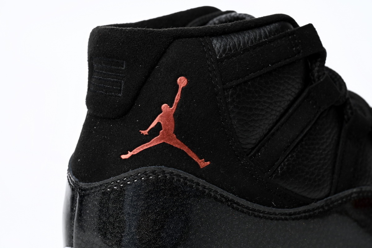 378037 002 Air Jordan 11 25th Anniversary Black Silver Eyelets