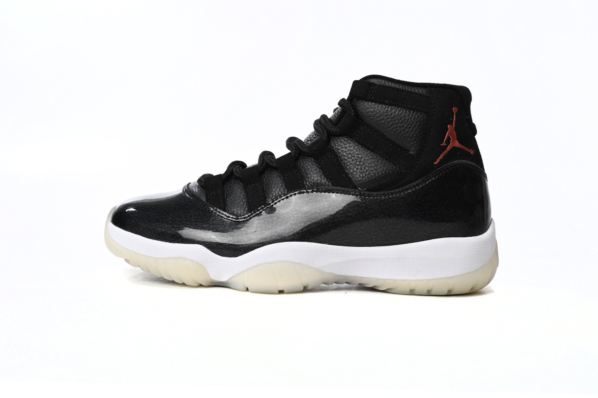 378037 002 Air Jordan 11 25th Anniversary Black Silver Eyelets