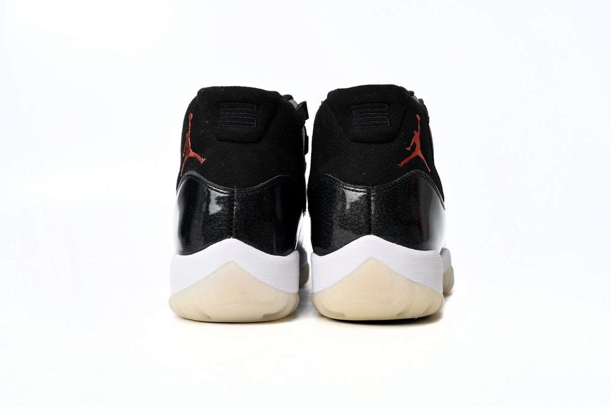 378037 002 Air Jordan 11 25th Anniversary Black Silver Eyelets
