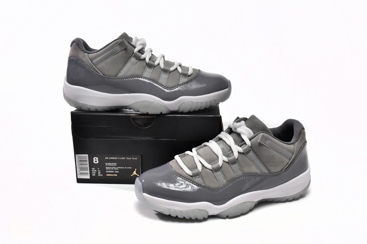 528895-003 Air Jordan 11 Retro Low Cool Grey