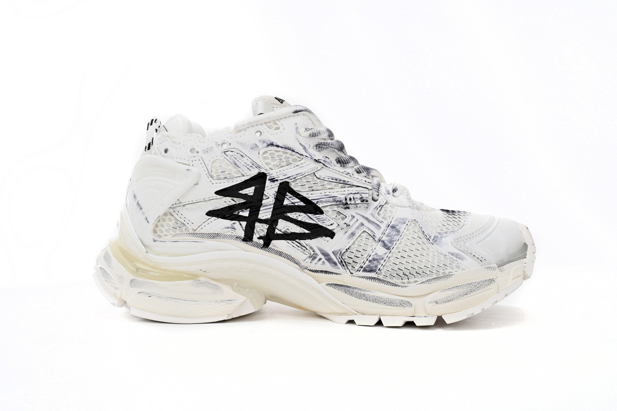 Balenciaga Runner White And Black Characters 677402 W3RBQ 9010