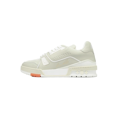 54 LV Louis Vuitton Trainer Grey Orange 01