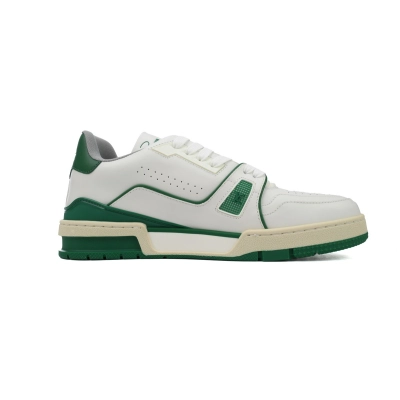 LV Louis Vuitton Trainer White Green 02