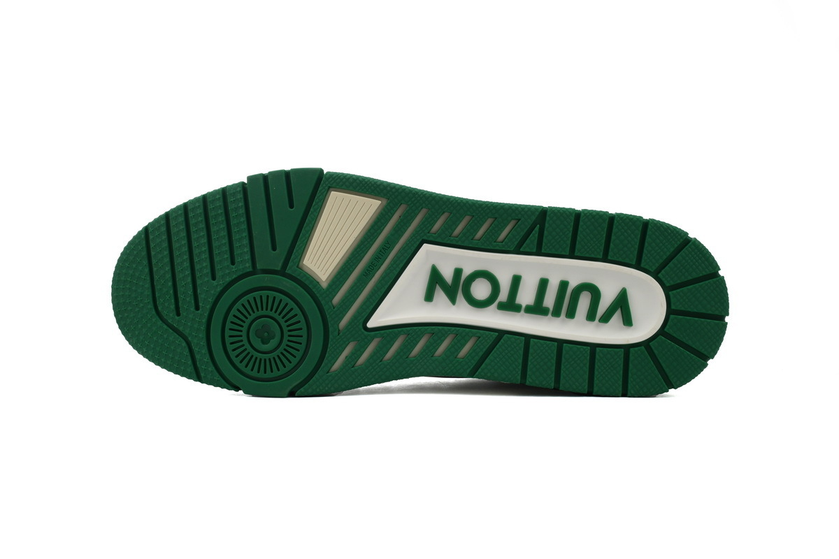 LV Louis Vuitton Trainer White Green