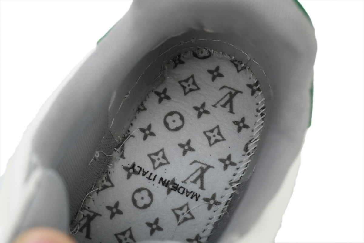 LV Louis Vuitton Trainer White Green