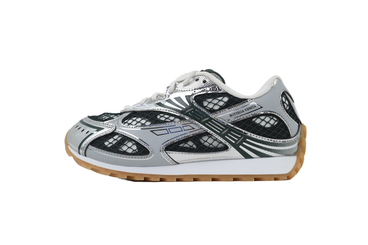  Bottega Veneta Orbit Dark Green Silver