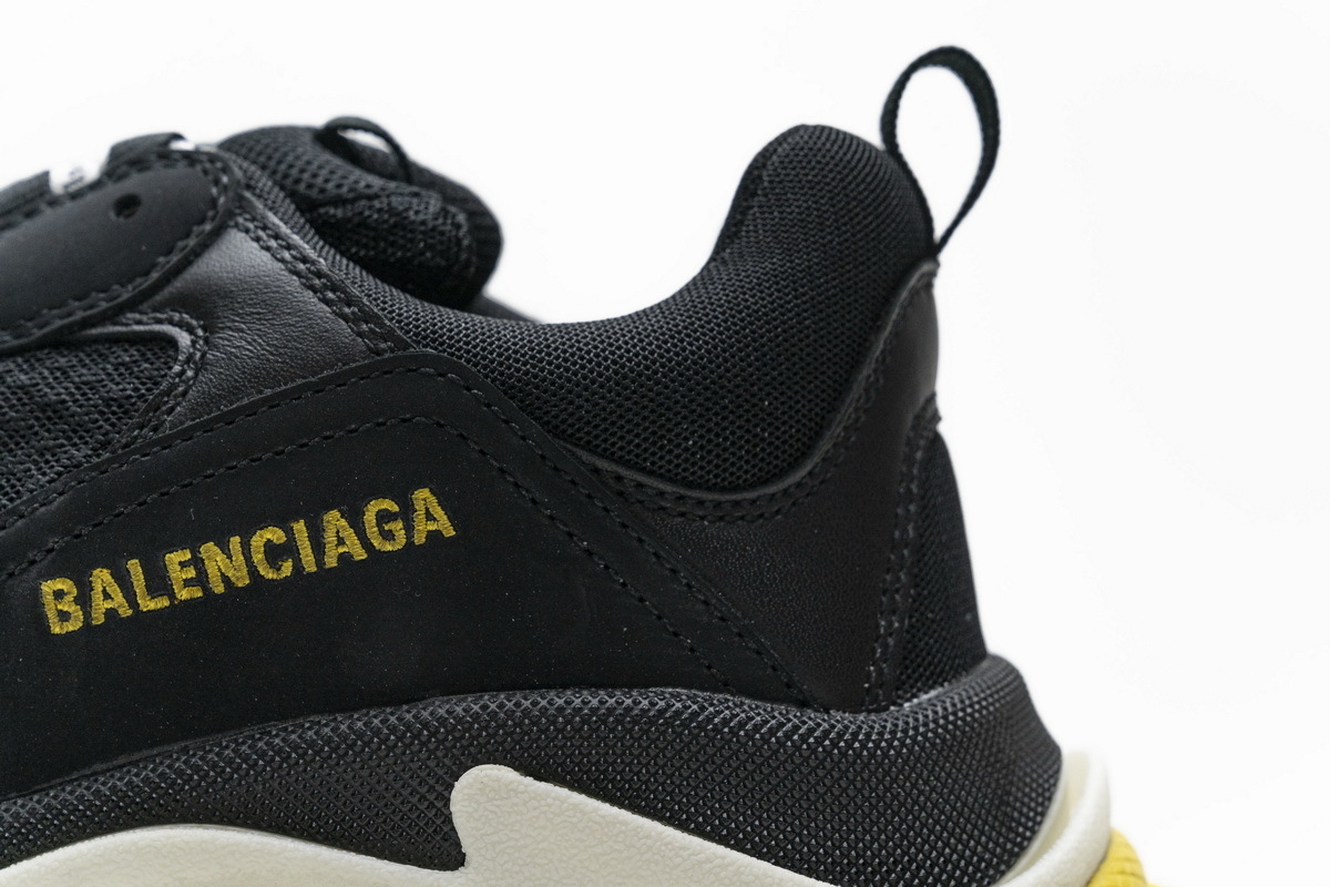  W06E1 1078 Balenciaga Triple S Black Yellow