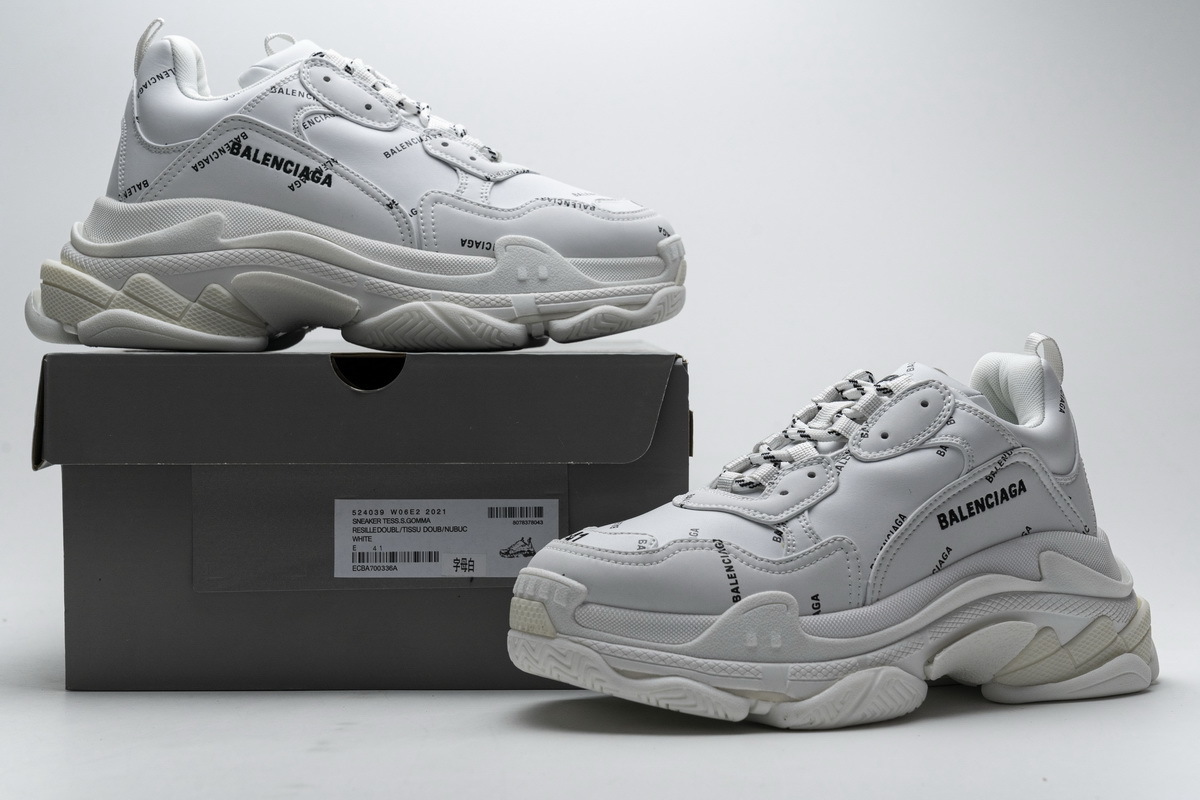  W06E2 2021 Balenciaga Triple S White