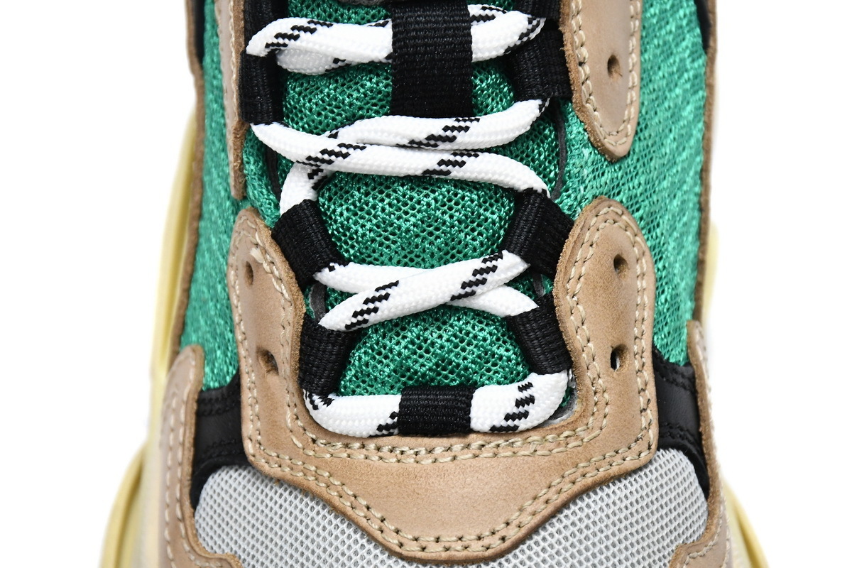  W06E3 7070 Balenciaga Triple S Green Yellow