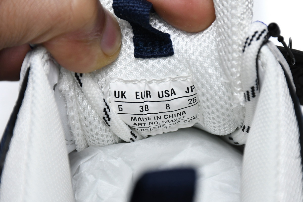  W09E1 9000 Balenciaga Triple S White Dark Blue