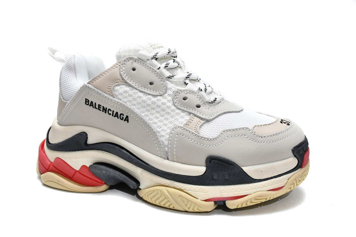 Balenciaga Triple S White Dark Grey Red 524037 W09E1 9000