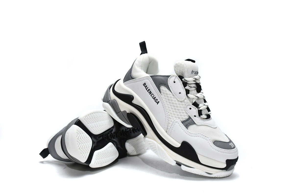  W09O1 9089 Balenciaga Triple S White Grey