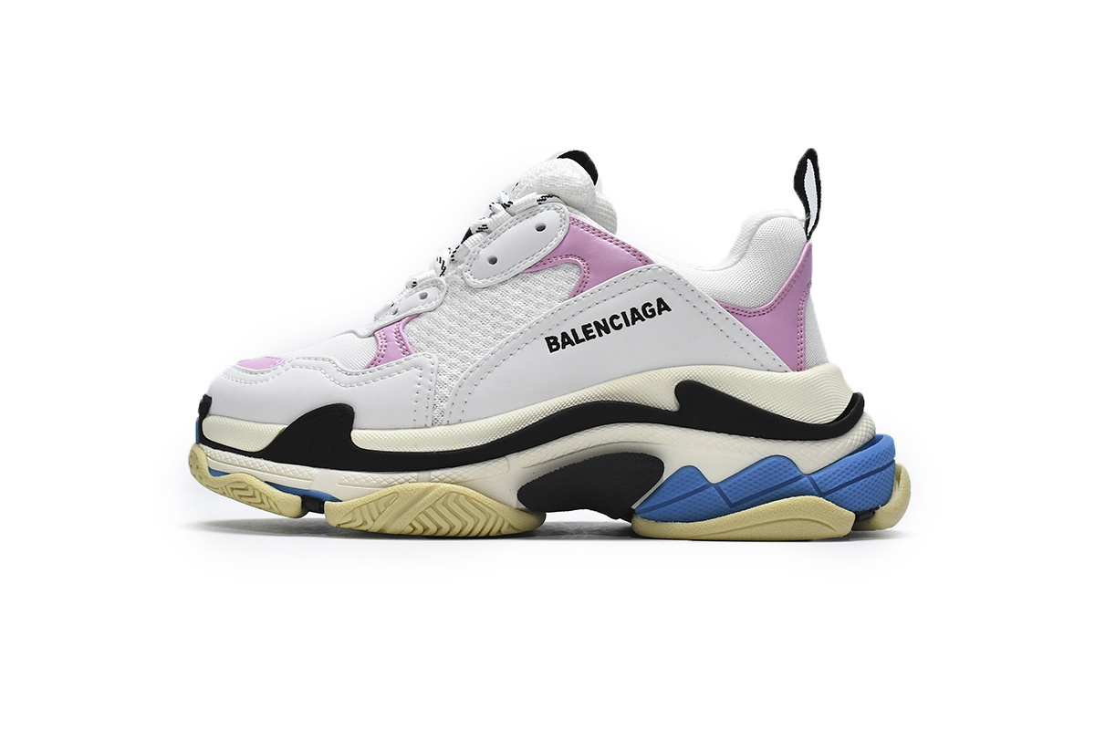  W09ON 8866 Balenciaga Triple S Blue Pink
