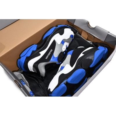  W2CA1 4124 Balenciaga Triple S Black White Blue 02