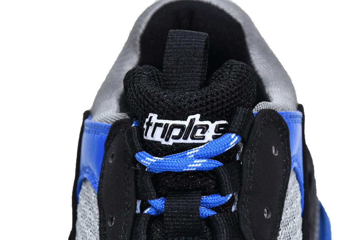  W2CA1 4124 Balenciaga Triple S Black White Blue