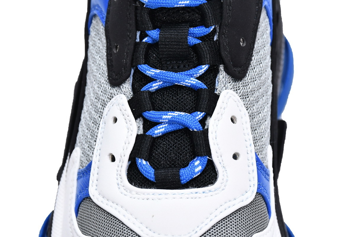  W2CA1 4124 Balenciaga Triple S Black White Blue