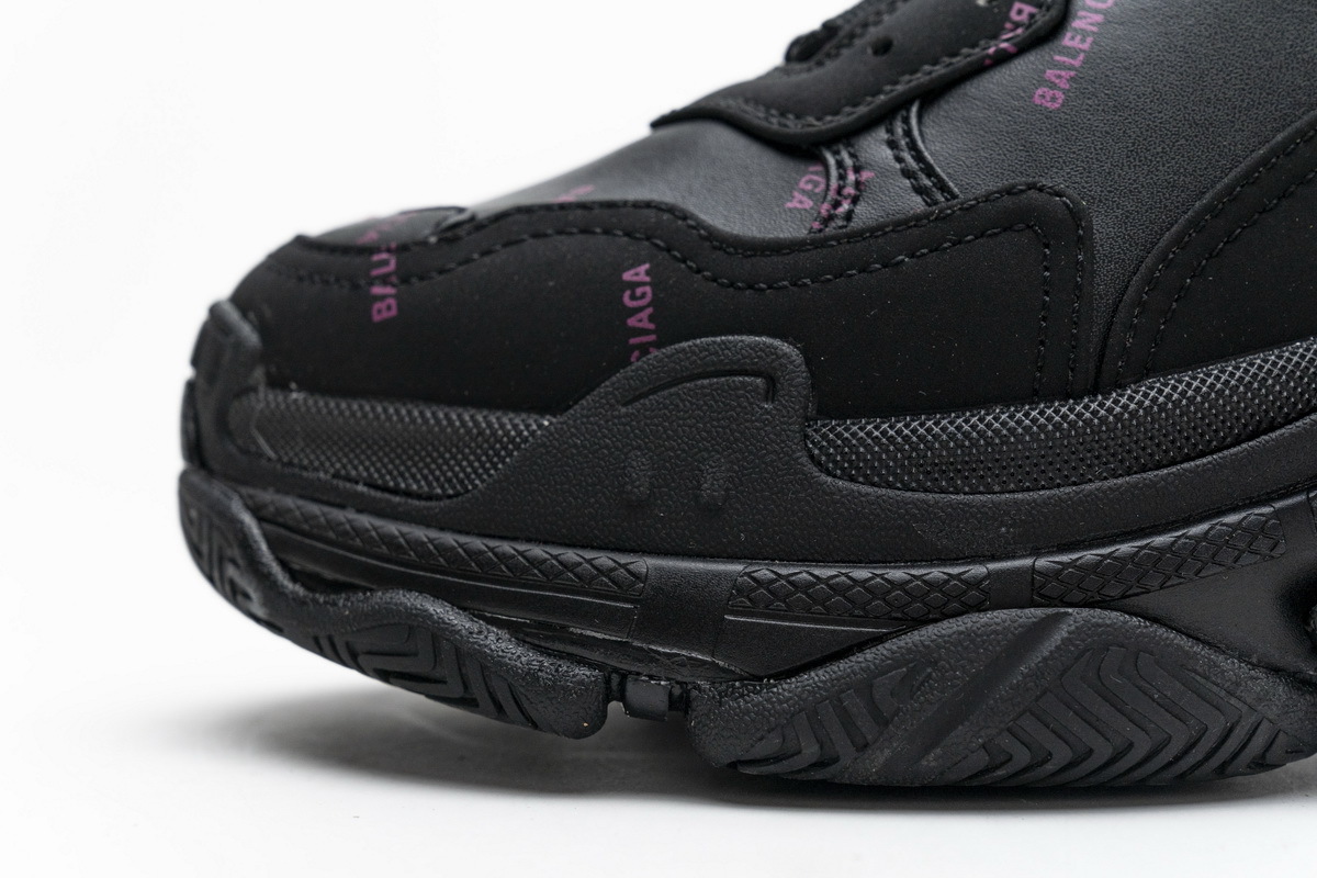  W2FA1 1022 Balenciaga Triple S Letter Black Pink