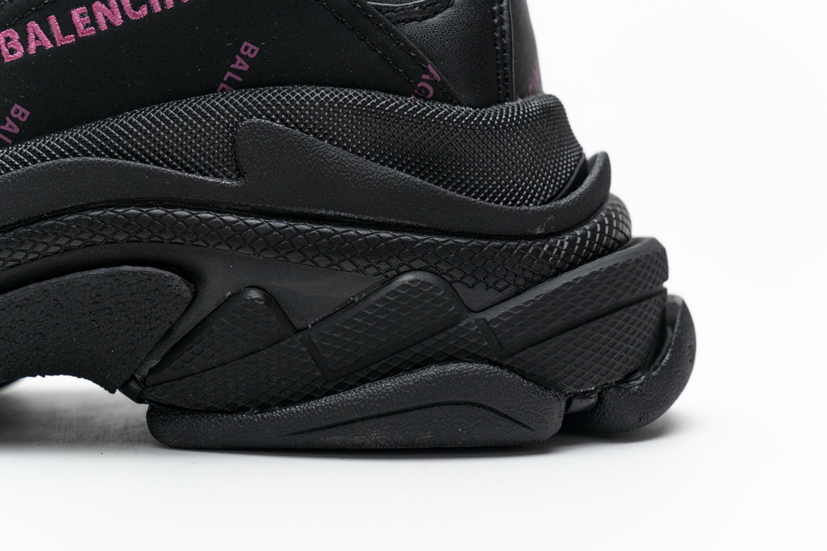  W2FA1 1022 Balenciaga Triple S Letter Black Pink