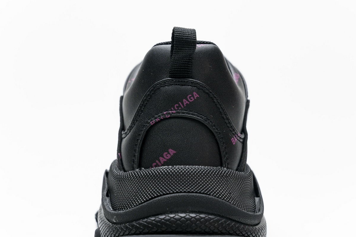 W2FA1 1022 Balenciaga Triple S Letter Black Pink