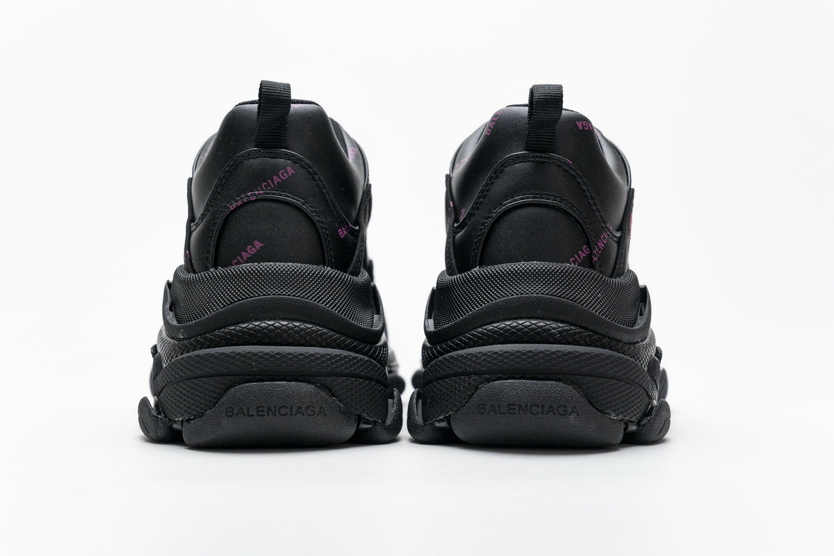  W2FA1 1022 Balenciaga Triple S Letter Black Pink
