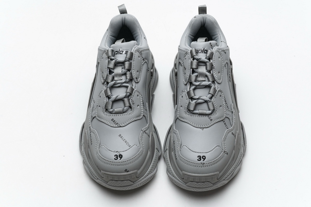  W2FA1 1210 Balenciaga Triple S Grey Black
