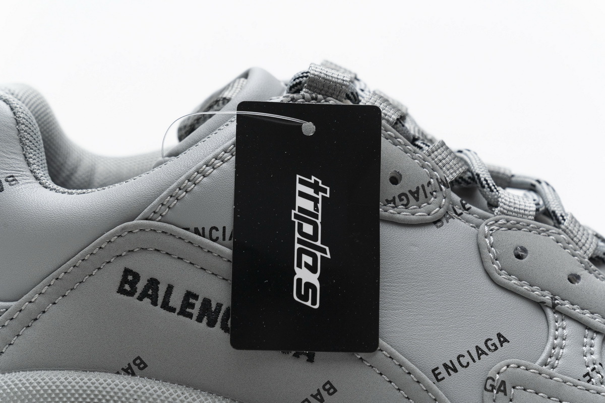 W2FA1 1210 Balenciaga Triple S Grey Black