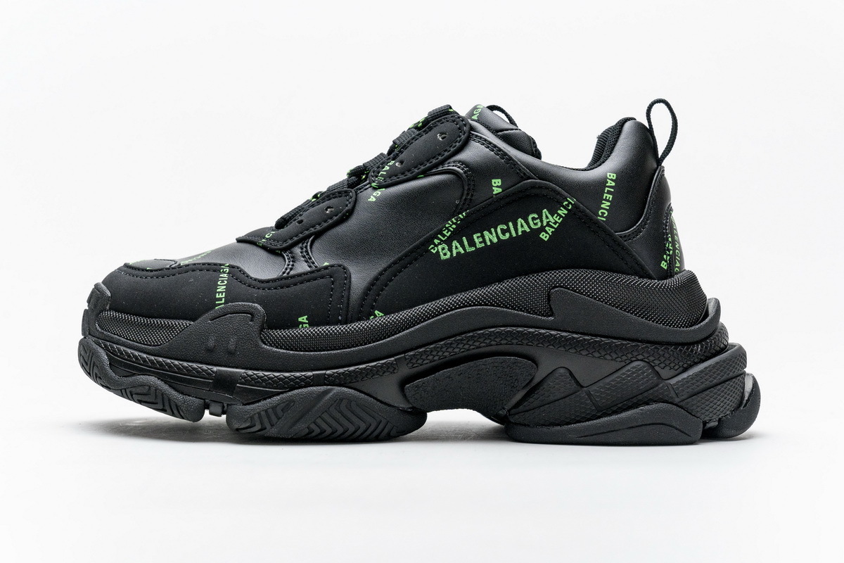  W2FA1 7633 Balenciaga Triple S Letter Fluorescent Yellow