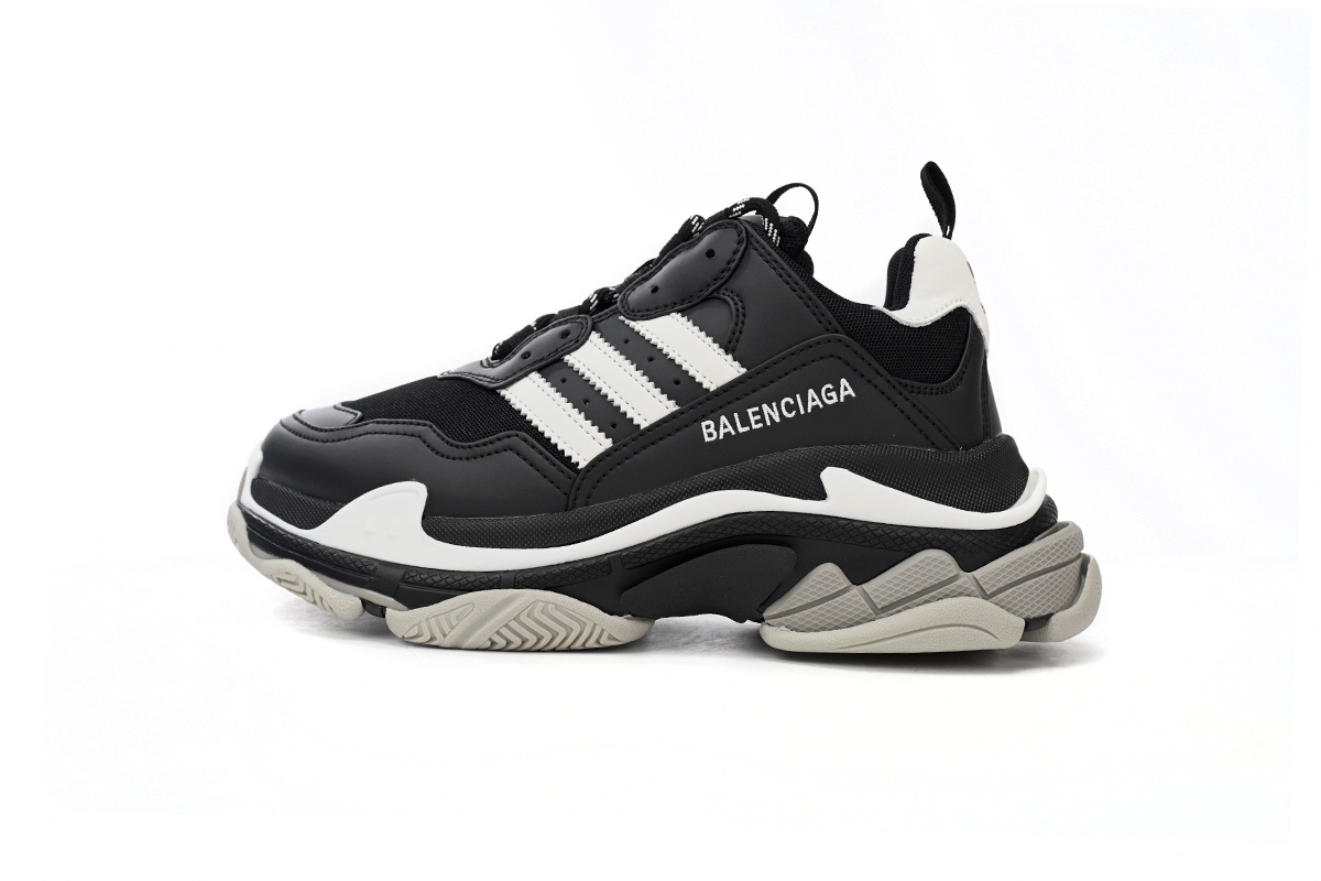 Adidas x Balenciaga Triple S Black And White 712764 W2ZB2 1090