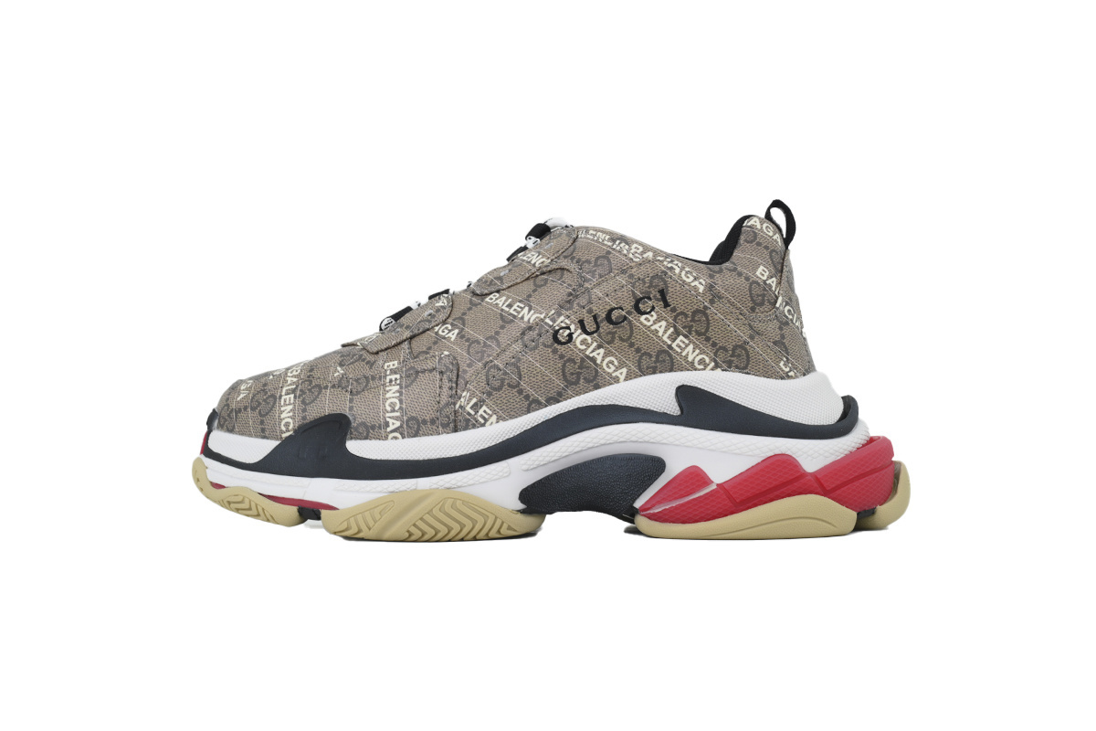 CA0LJ Gucci x Balenciaga Triple S Black Red