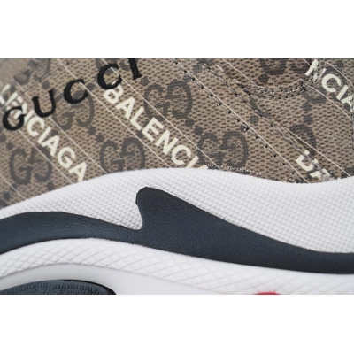 CA0LJ Gucci x Balenciaga Triple S Black Red 02
