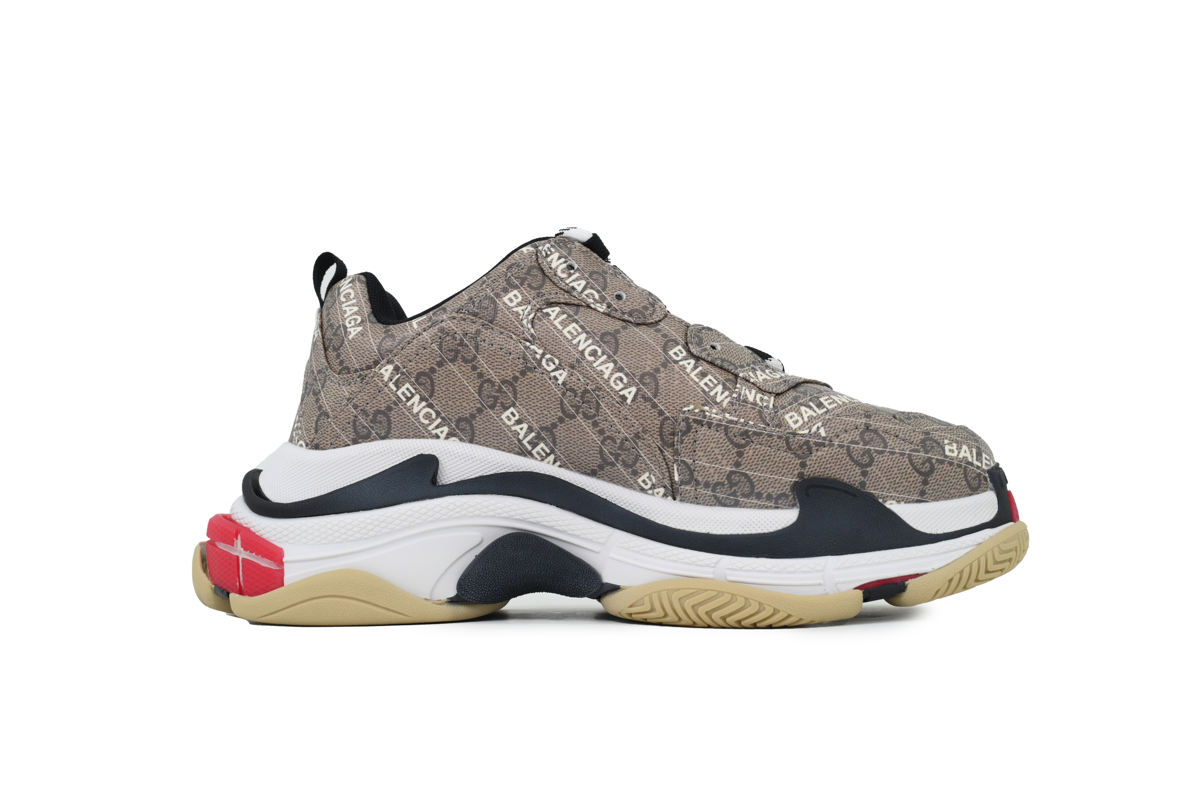 CA0LJ Gucci x Balenciaga Triple S Black Red