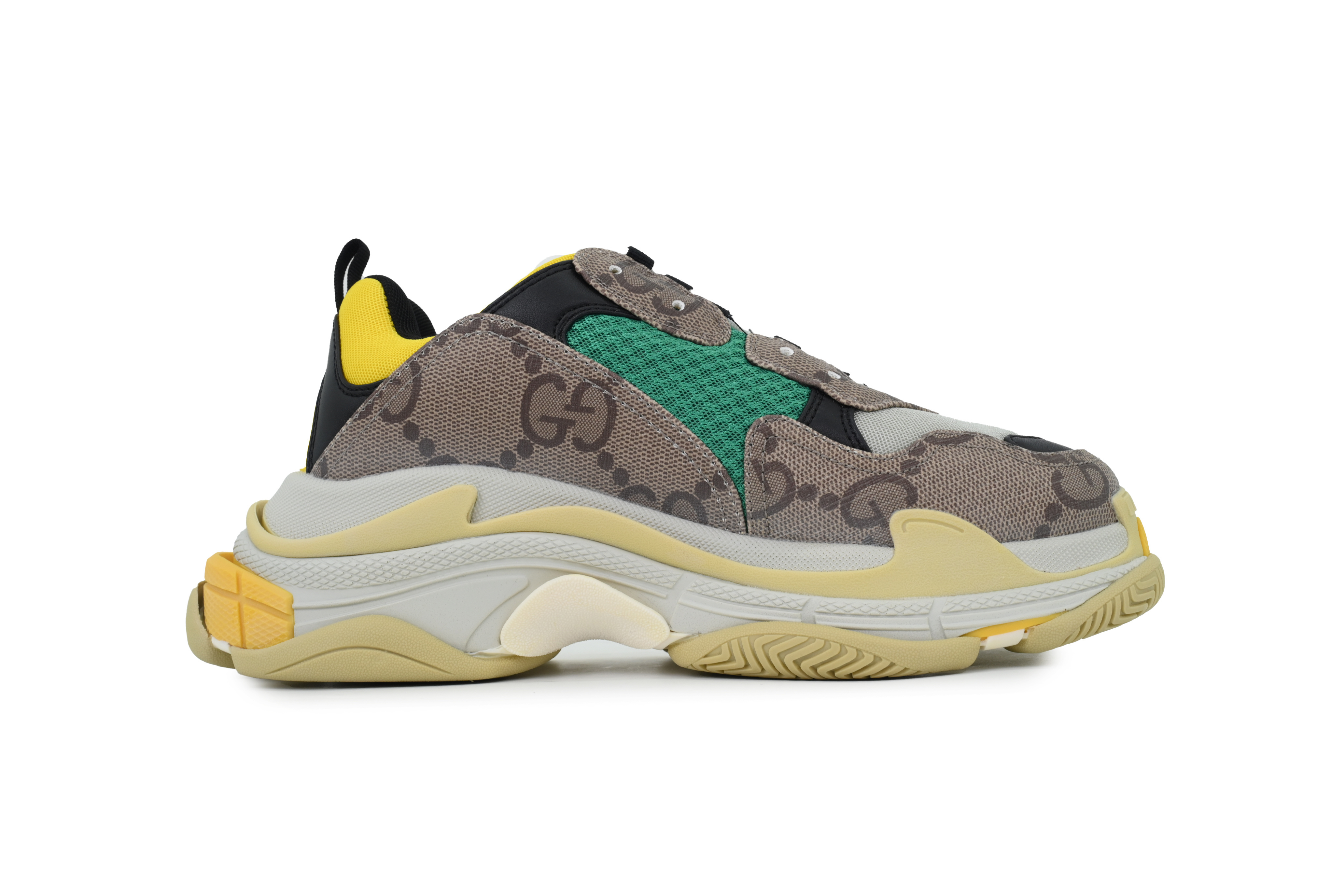 CA0LJ Gucci x Balenciaga Triple S Grey Green
