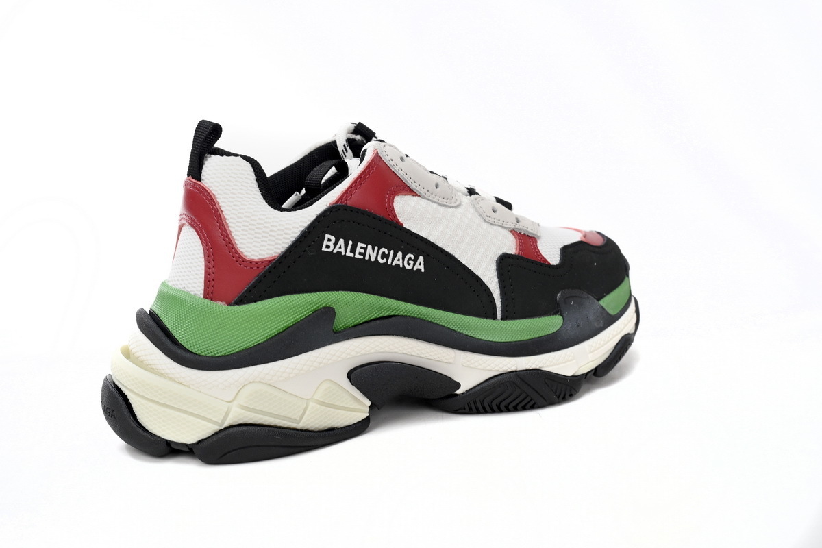 CA0LJ W090H 7078 Balenciaga Triple White red and Green